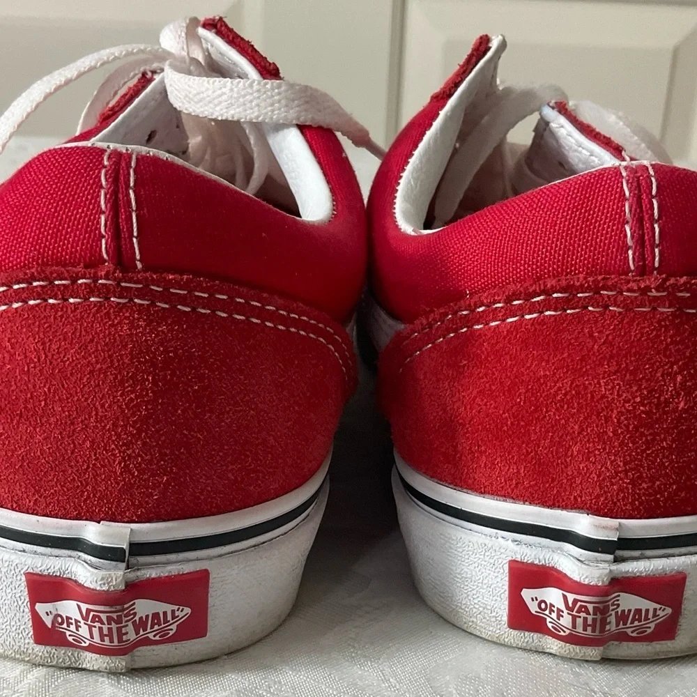 Vans Sneakers Men’s Classic Retro Red Suede Shoes Skater 8.5 - Picture 4 of 7
